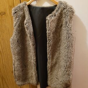 Aldo Faux Fur Vest in Gray